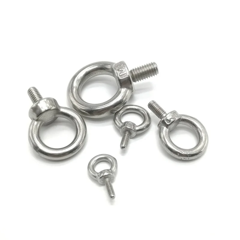 1-5pcs M3 M4 M5 M6 M8 M10 DIN580 Lifting eye nuts and Eye bolts Stainless steel Ring eye bolt Ring nut