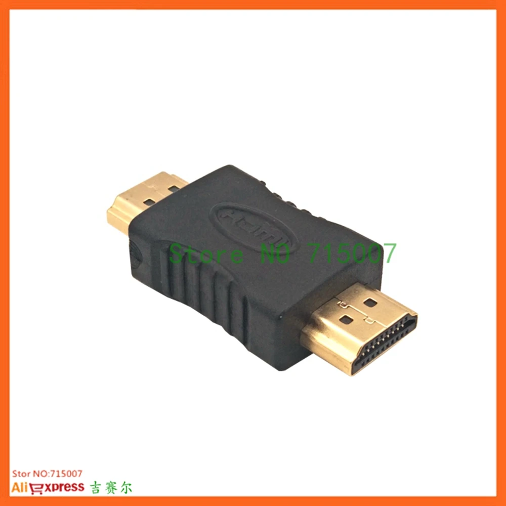 Gold-plated HD-  compatible to HDTV male to Male Coupler Connectors EXtender Adapter Converter For HDTV Laptop Projector