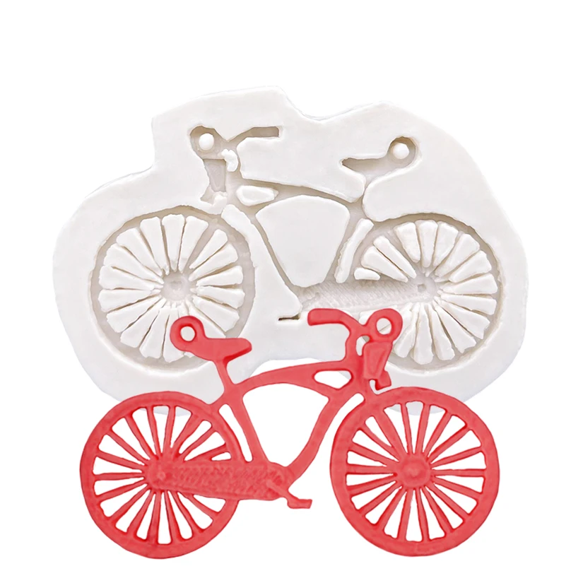 Bicycle Bike Silicone Sugarcraft Mold Resin Tools Chocolate Cupcake Baking Mould Fondant Cake Decorating Tools