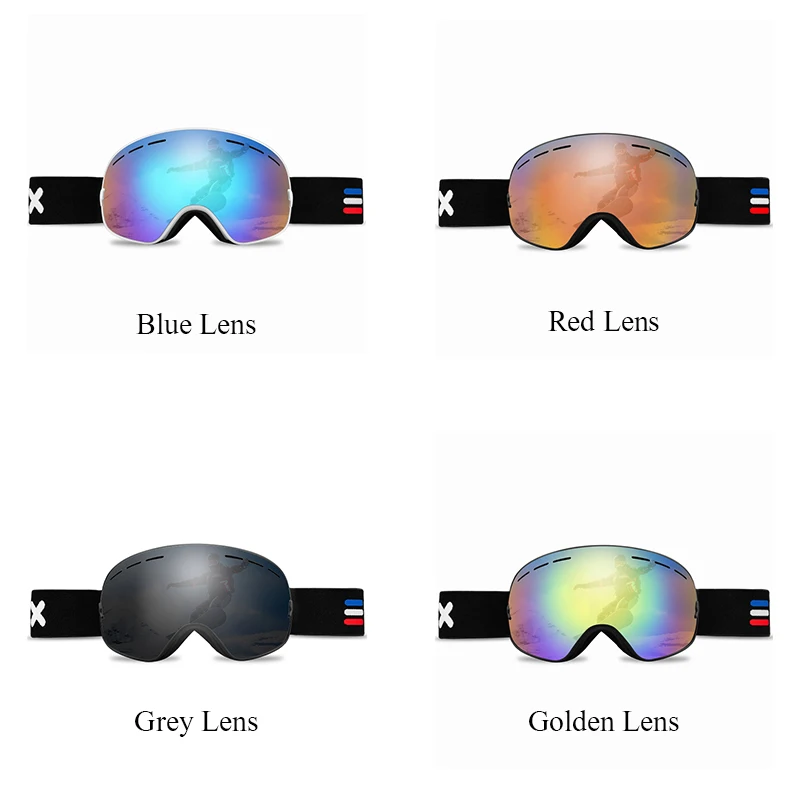 ELAX BRAND NEW Double Layers Anti-Fog Ski Goggles Snow Snowboard Glasses Snowmobile Eyewear Outdoor Sport Ski Googles