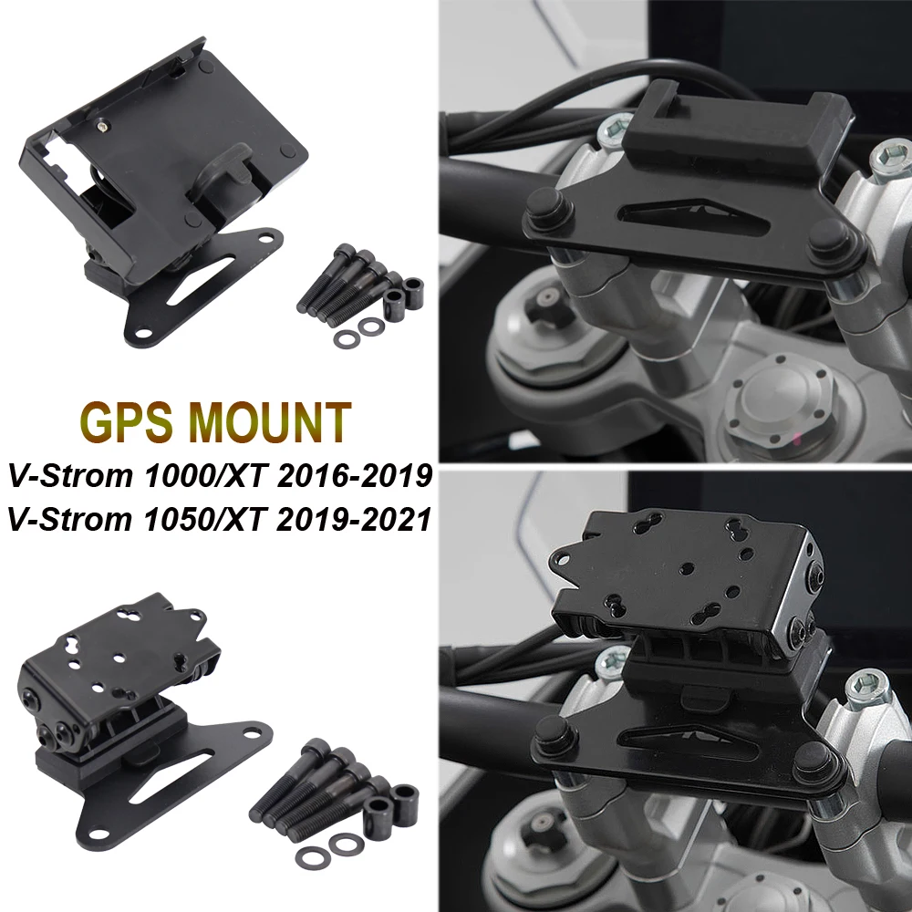 

For Suzuki V-Strom 1000/1050 XT 1000XT 16-19 Motorcycle Navigation Bracket GPS Plate Bracket Phone Holder USB 1050XT 2019-2021