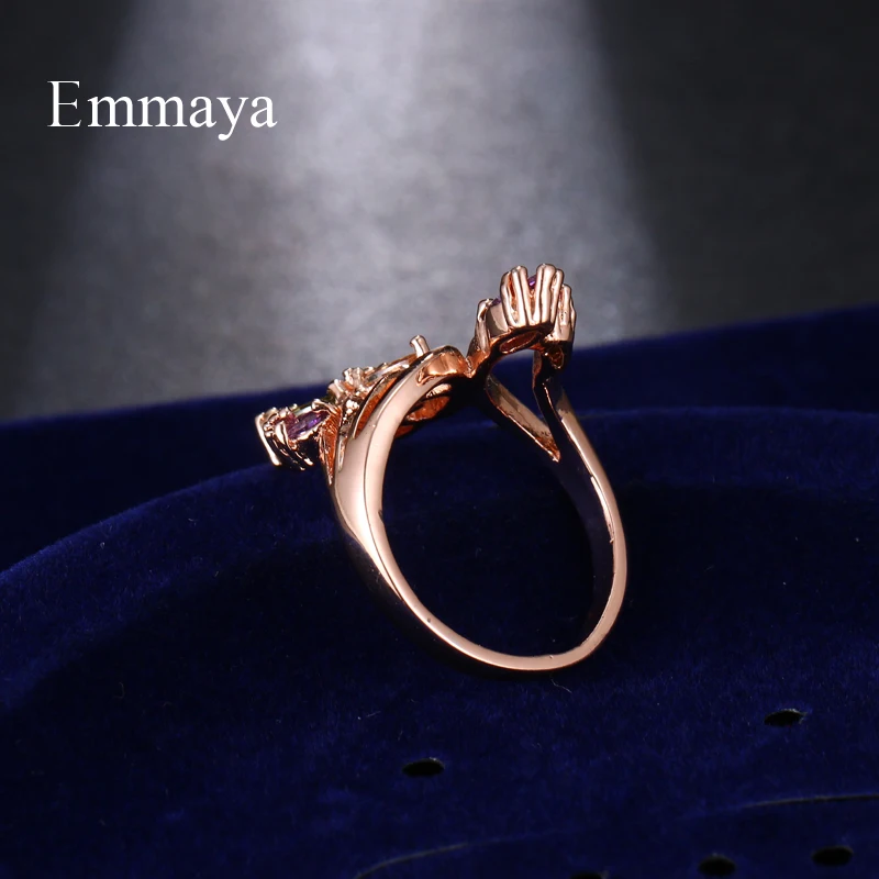 Emmaya Vivid Mulitiple Branch With Colorful Cubic Stones For Women&Girls Ring Natural Style Exquisite Jewelry In Banquet Gift