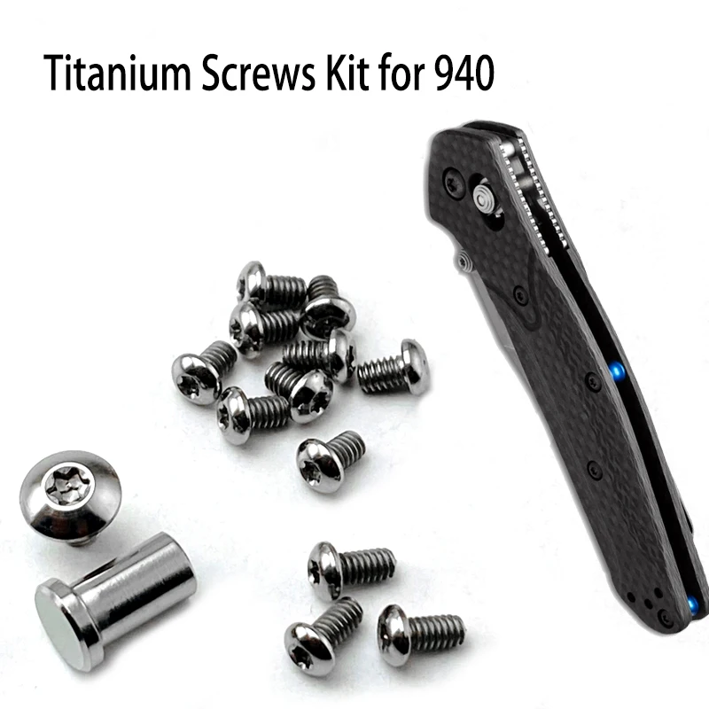 Full Set Titanium Alloy Nail for Knife 940 Screw Butterfly Handle Screw EDC 940 Knife Full Set of Screws