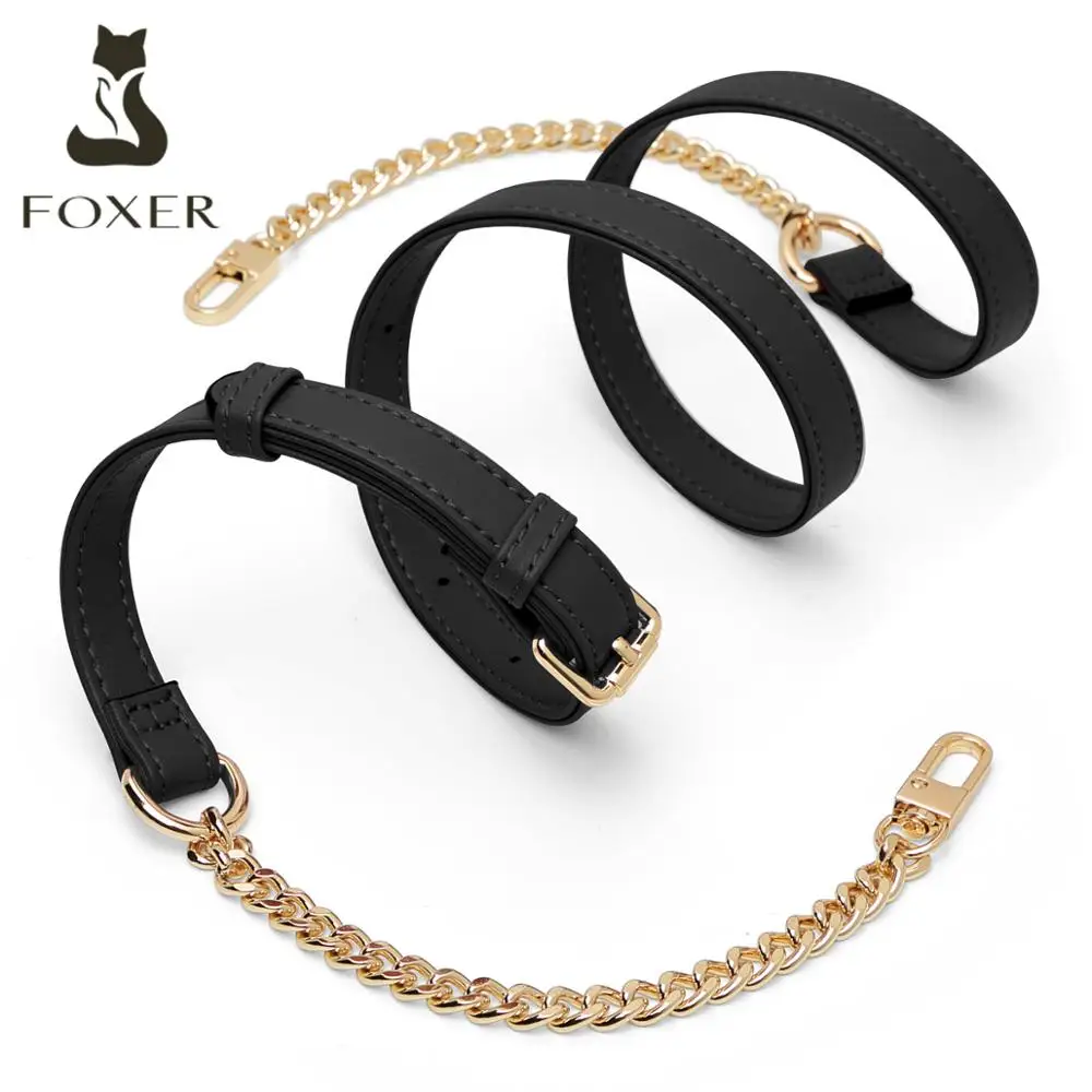 FOXER Brand Shoulder Bags Strap Messenger Bags Strap Leather Belt Bag Strap Shoulder Bag Chain Strap Suitable for Crossbody Bags