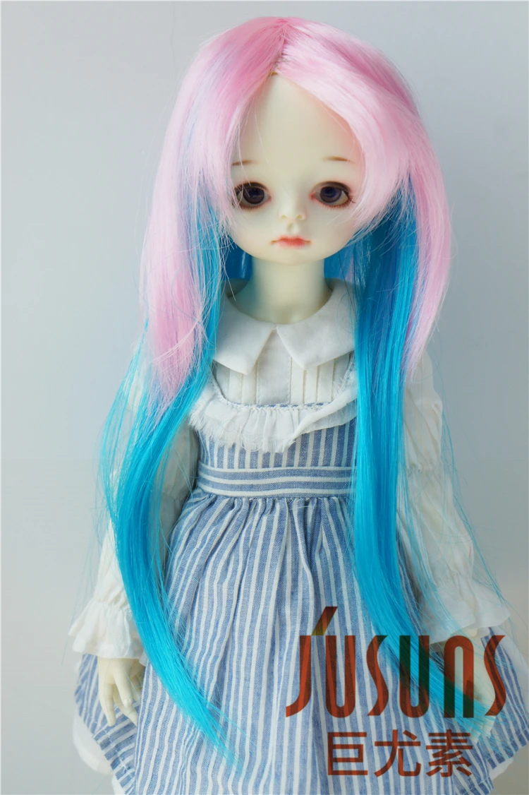 JD106 1/3 Pretty Long Doll Wigs Soft Kanekalon Fiber BJD Wig Manga Wig Size 8-9 inch 9-10inch Doll Hair Doll Accessories