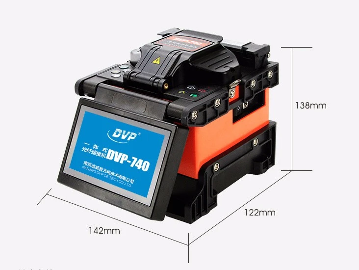 DVP-740 Integrated fiber fusion splicer Fiber Optic Core To Core Alignment Fusion Splicer 0.02dB Splice Loss With 5 Languages