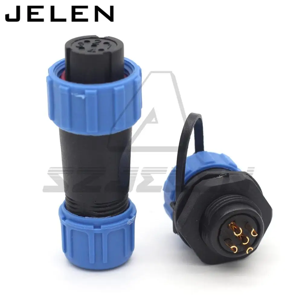 SP13, waterproof 5pin connector plug socket, wire connector, LED 5-pin connectors, Electrical Equipment Power plug socket,IP68