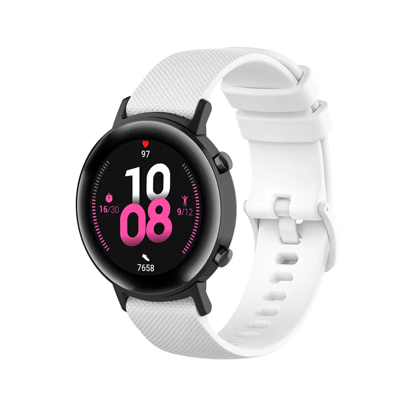 20mm/22mm Silicone band For Amazfit GTS/2/2e/GTS2 Mini/GTR 42mm/47mm/GTR2/2e/stratos 2/3 Sport Watch Bracelet Amazfit bip Belt image 5
