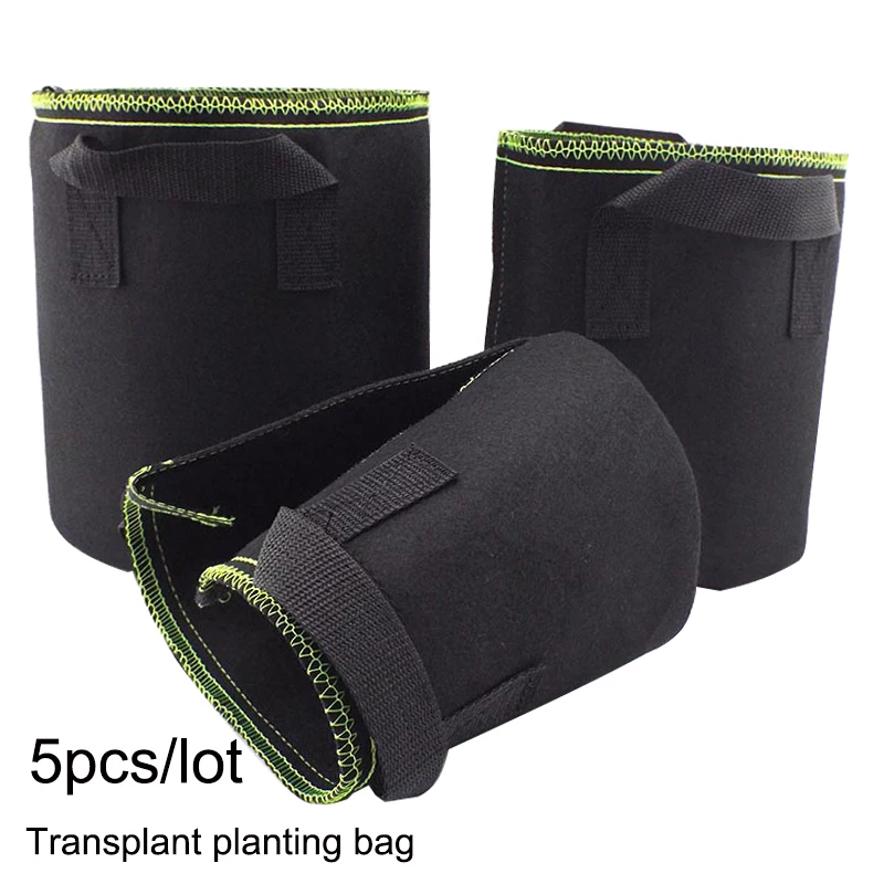 

Self-Adhesion 1 2 3 gallon Tall Plant Grow Bags nursery pot seeds Transplant planter Vegetable Flower Fabric Garden Tools