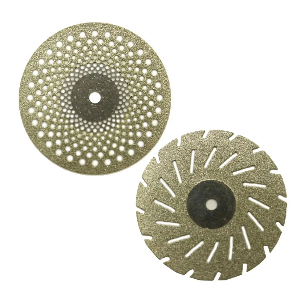 Dental Ultra-thin 0.20mm Double Sided Diamond Cutting Disc for separating polishing ceramic crown plaster or jade with mandrels