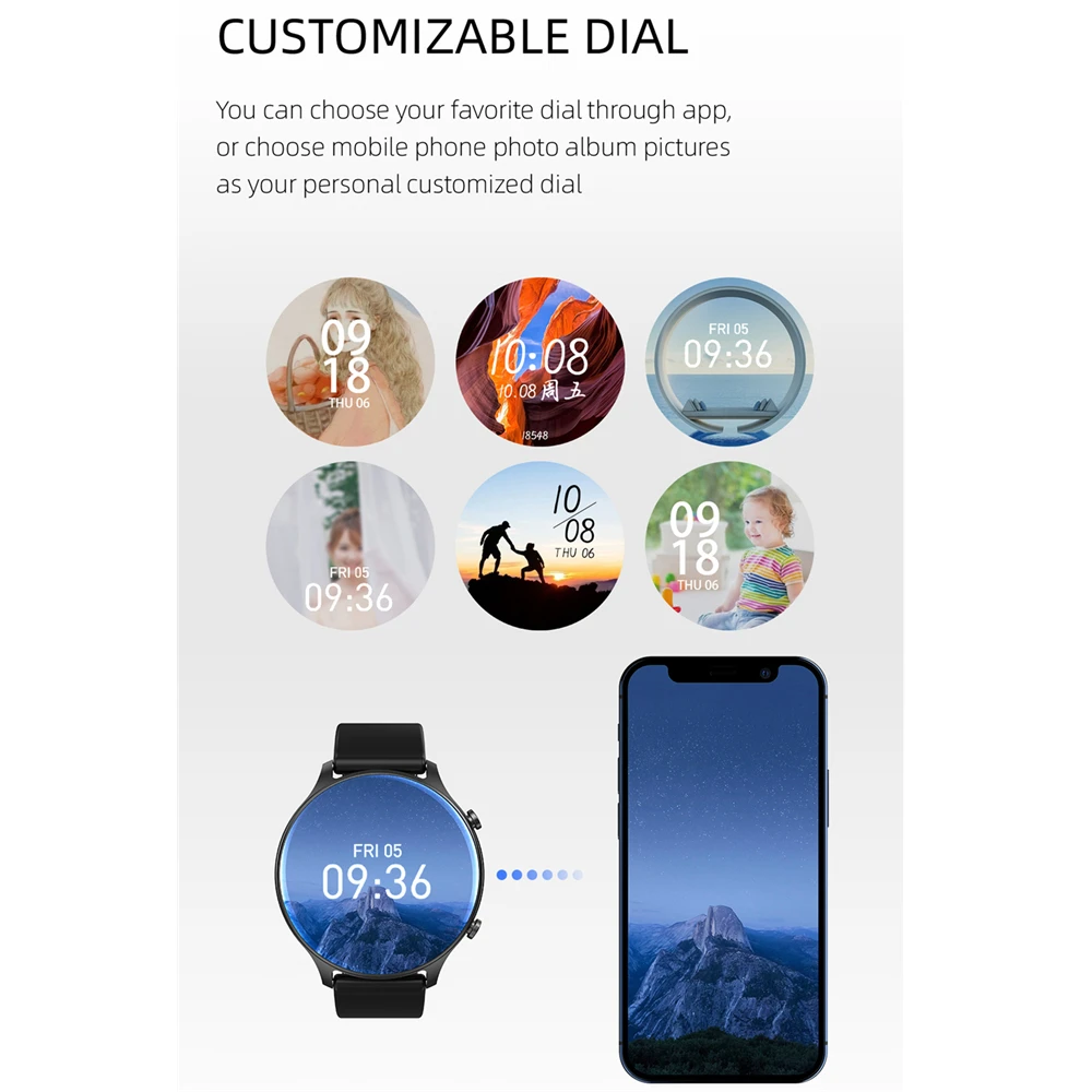 Dk18 relógio inteligente masculino e feminino, tela redonda, à prova d'água ip68, 10 modos esportivos, monitor de frequência cardíaca, para xiaomi gts vs sg3 dt88