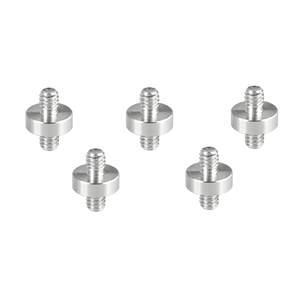 CAMVATE 1/4 "-20 macho a 1/4"-20 adaptador de tornillo de doble extremo de rosca macho (5 piezas) C2188