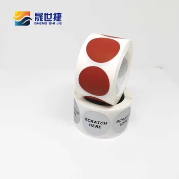 Shengshijie 500 pz/rotoli 25mm rotondo Scratch Off etichetta adesiva argento rosa oro cartolina copertina cancelleria messaggio adesivi di gioco