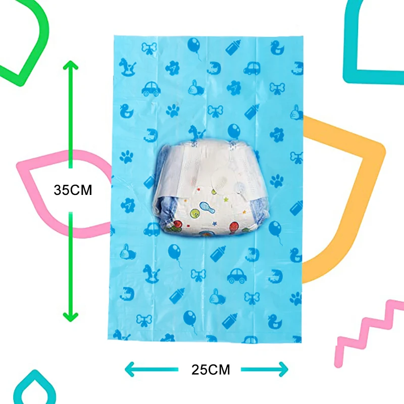 240 Count Diaper Disposal Bag Eco-Friendly Baby Disposable Diaper Bags 100% Biodegradable Diaper Sacks blue Unscented Nappy Bags