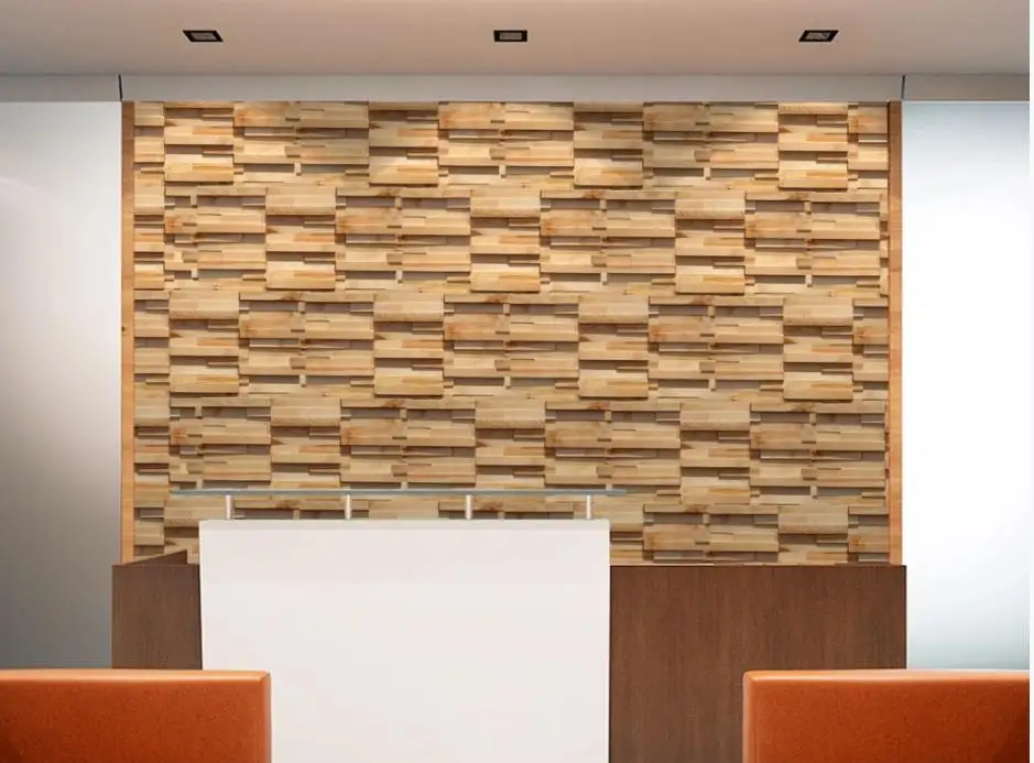 

brick wallpaper for walls 3 d for living room Modern stereo creative 3D wood block wood grain background wall