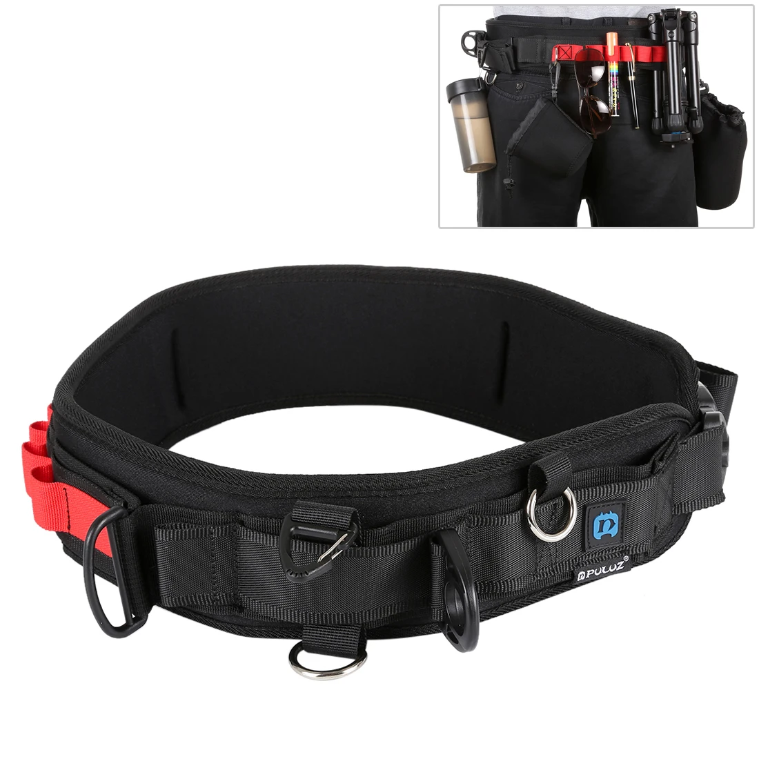 Camera Waist Belt Multifunctional Bundle Waistband Strap Belt with Hook Photography Belt Backpack Belt for SLR/DSLR Cameras