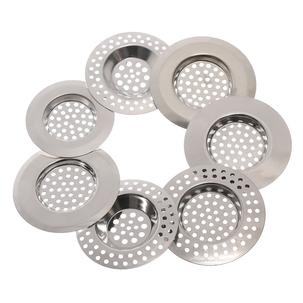 2PCS Kitchen Sink Filter Strainer Sewer Strainer Stopper Bathtub Drains Hair Catcher Waste Collector Bathroom Accessories