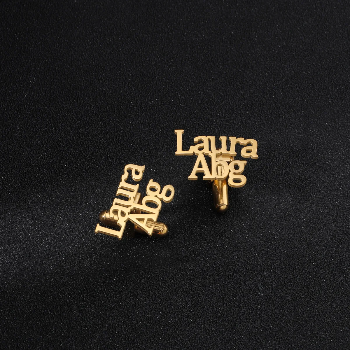 Custom Double Names Cufflinks Personalized Letter Numbers Cufflink Name Logo Button Jewelry Alphabet Men Wedding Cuff Links Gift