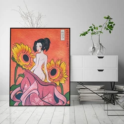 Samurai Champloo Backwards Beauty Fuu Ukiyo-e Posters and Prints Japanese Geisha Canvas Paintings Nordic Modern Home Decoration