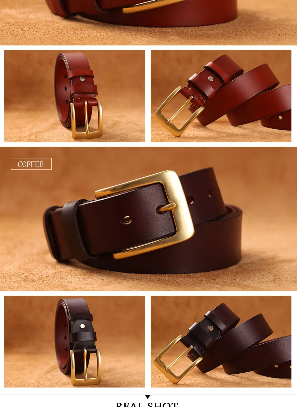 Echtes Leder Gürtel Für Männer Mode Massivem Messing Schnalle Gürtel Männer der Kupfer Schnalle Gürtel Rindsleder Qualität Männer Strap – Detail 6