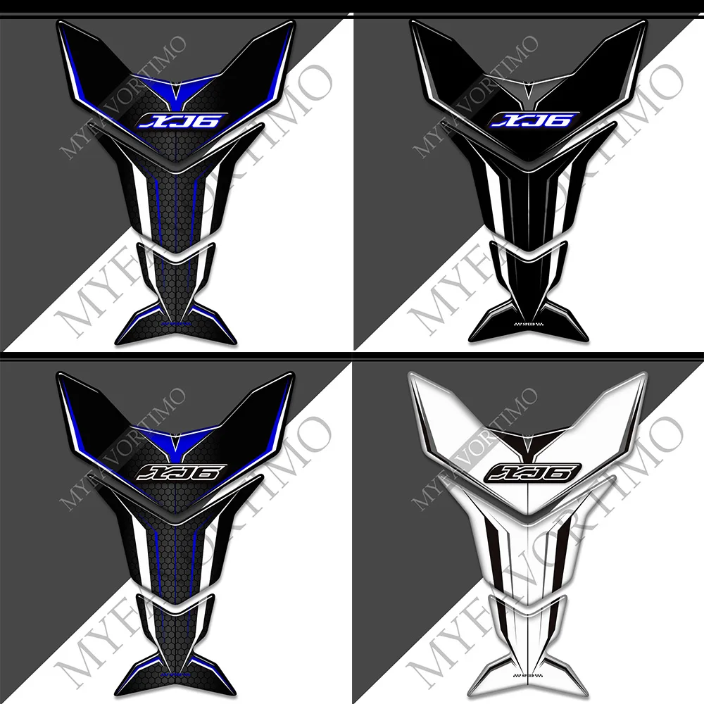 Motorcycle Diversion Stickers Emblem Badge Logo Fuel Oil Kit Knee Helmet Protector For Yamaha XJ6 XJ6N XJ600 XJ650 Tank Pad