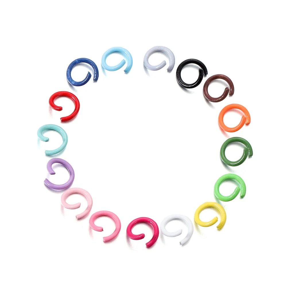 100Pcs/Lot 1,2 x8mm Bunte Metall Open Jump Ringe Split Jump Ring Stecker für DIY Schmuck, Die Entdeckungen zubehör Liefert – Detail 7