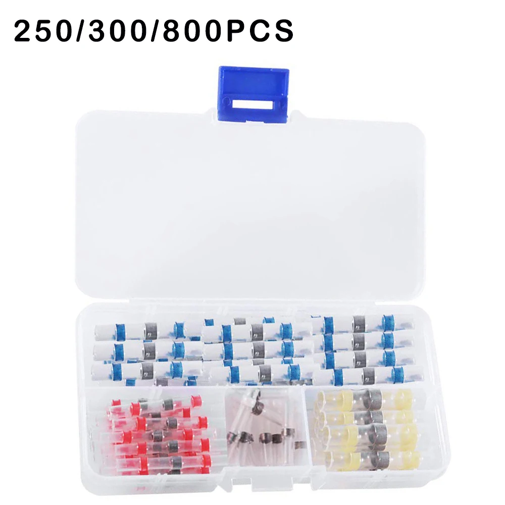 

800/300/250PCS Heat Shrink Connectors Waterproof Wire Connectors & Heat Butt Crimp Terminals - Electrical Connectors Kits