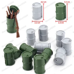 Assembled Military Oil Drum Building Block Diy World War 2 Figures Army Weapons Battlefield Model Moc Child Christmas Gifts Toys