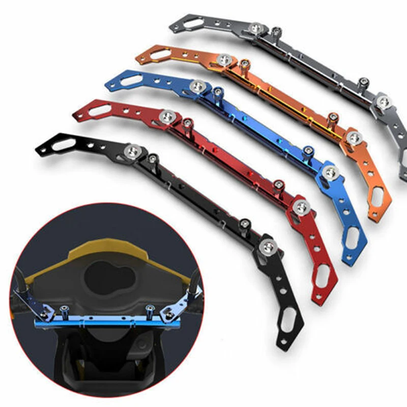  Red Motorcycle Mirror Seat Multifunctional Extension Bar Balance Bar Cross Bar Steering Wheel  Motorcycle Bike Handlebar 