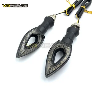 4 pçs motocicleta forma de coração universal 12 led sinais de volta curto luzes indicador piscas piscas cor âmbar 10 principais vendas piscas de moto 4 - №5