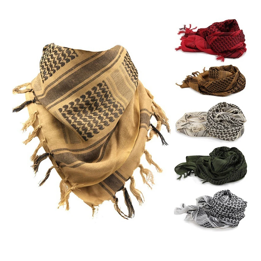 Sommer Frauen Taktische Arabischen Schal Männer Mode Leichte Hijab Schal Frühling Armee Plaid Kopf Schal Warm Halten 2020 Neue Heiße Verkauf – Detail 1
