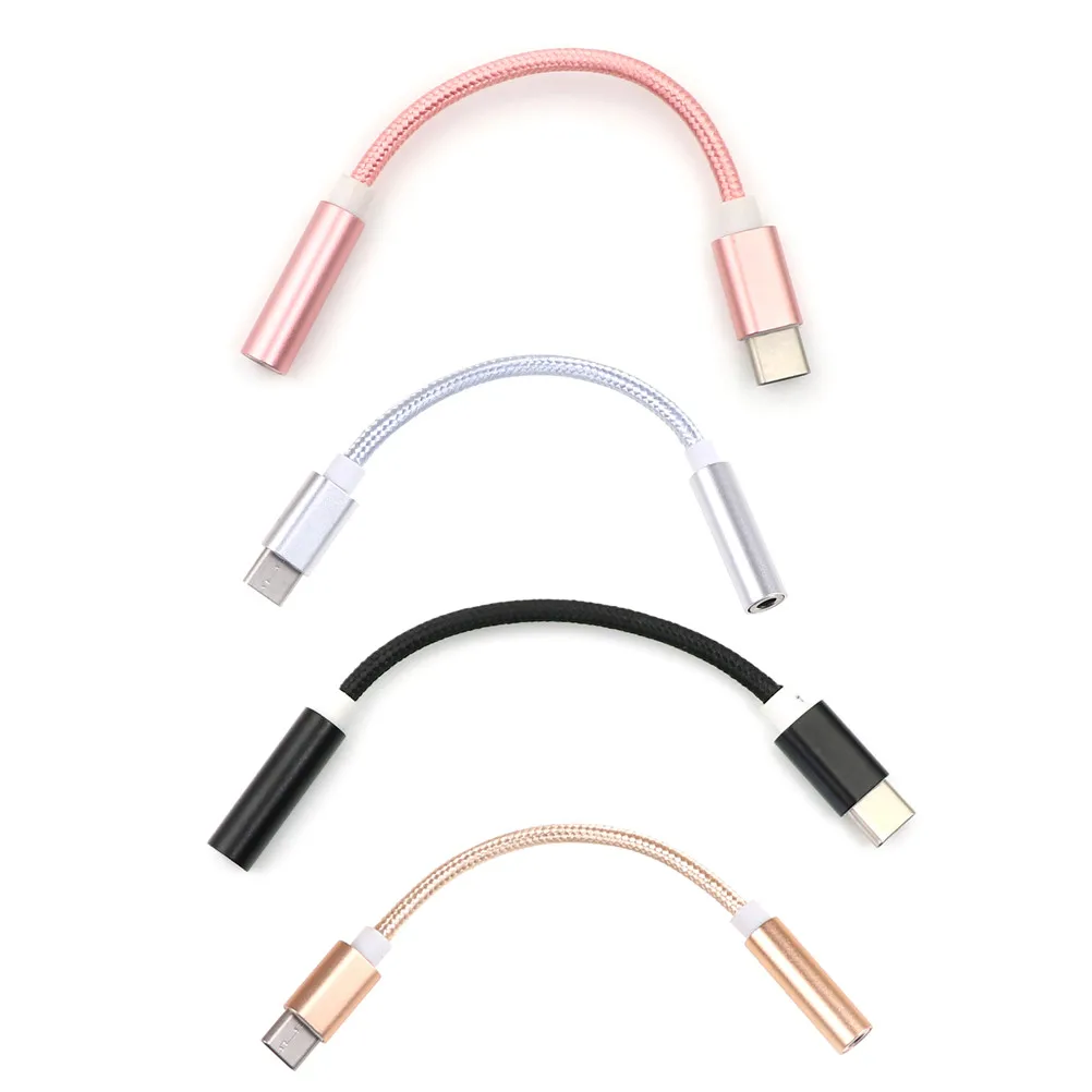 USB Type C To 3.5 Headphone Cable Adapter Usb Type-C USB-C Male To 3.5mm AUX Audio Female Jack For Letv 2 2pro Max2 Letv2 1pc