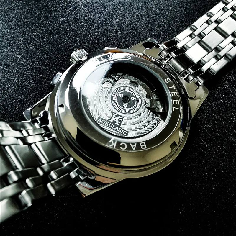 AOKULASIC Luxury Mechanical Automatic Mechanical Watch Hollow High-end Brand Waterproof Men Watches Orologio Automatico Uomo NEW