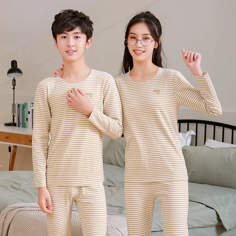 Teen Boys Girls Underwear Set Autumn Winter Cation Pajamas Kids 37° Constant Temperature Thermal Underwear Clothes 12 13 14 Year