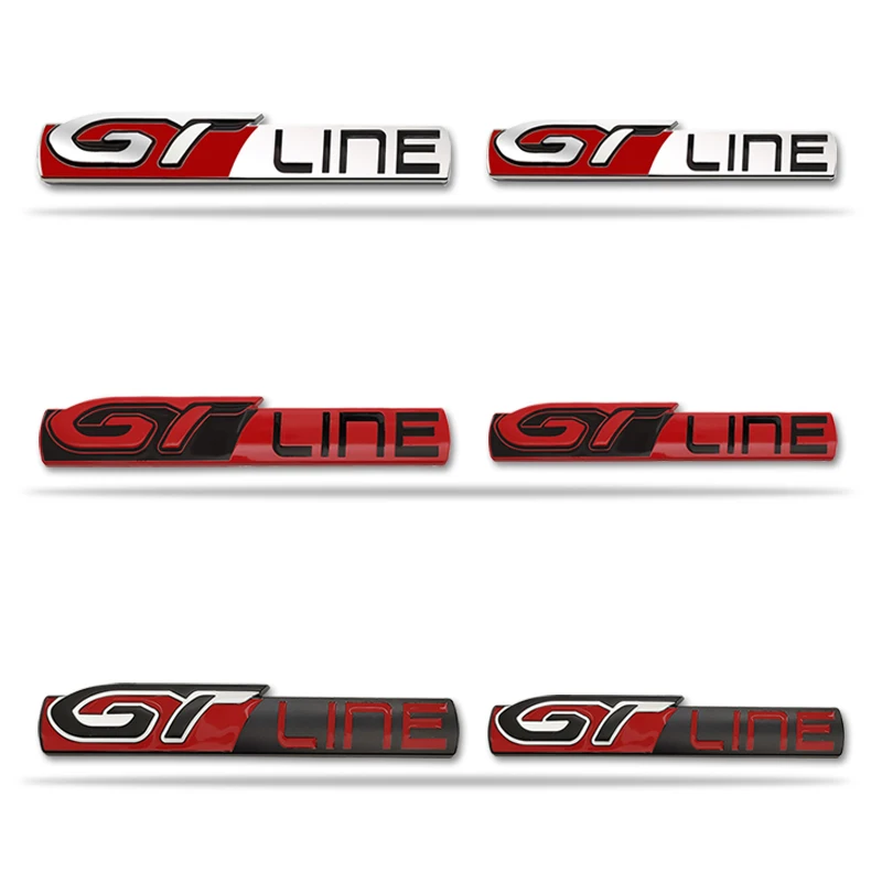 3D Car Sticker GT LINE Logo Metal Emblem Badge Decals For GT 206 307 308 3008 207 208 508 2008 5008 107 205 4008