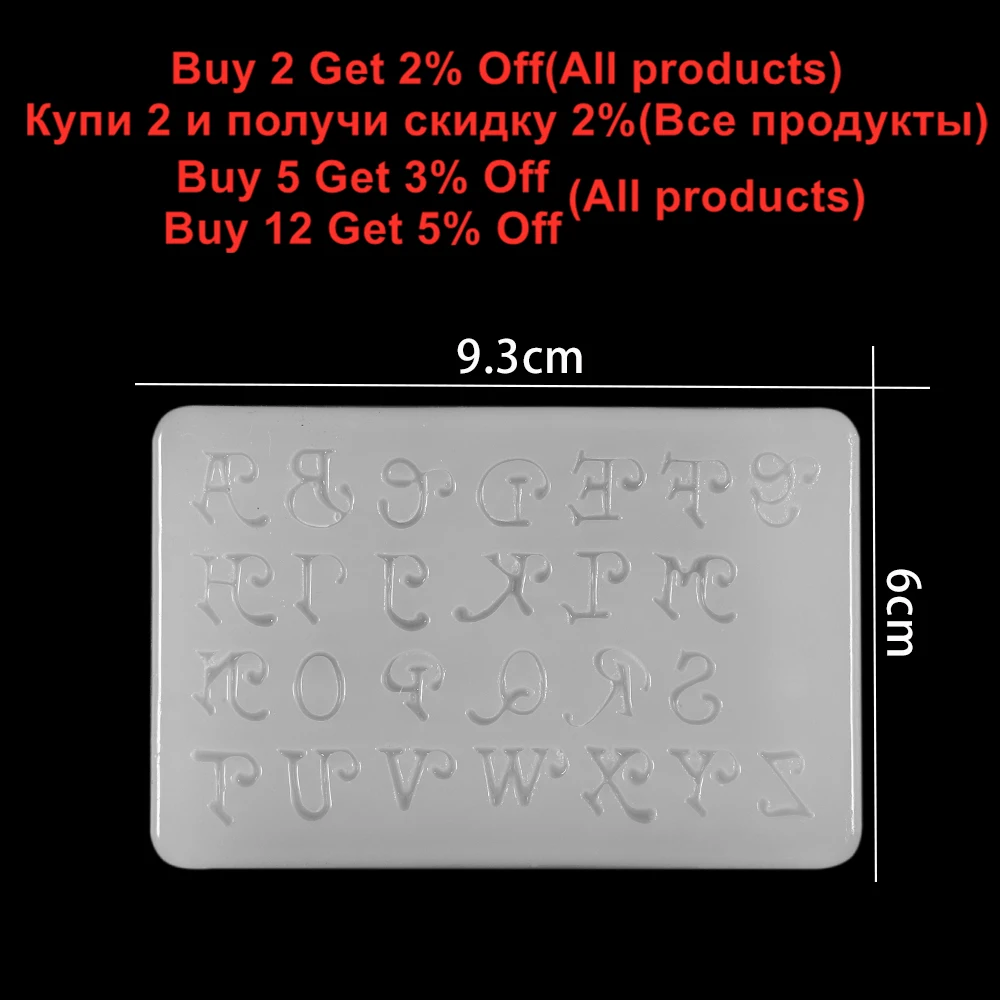 1Pcs Art Letters Silicone Mold Small Alphabet Epoxy Resin Casting Mold for DIY Craft Keychain Jewelry Making Accessories Suplies