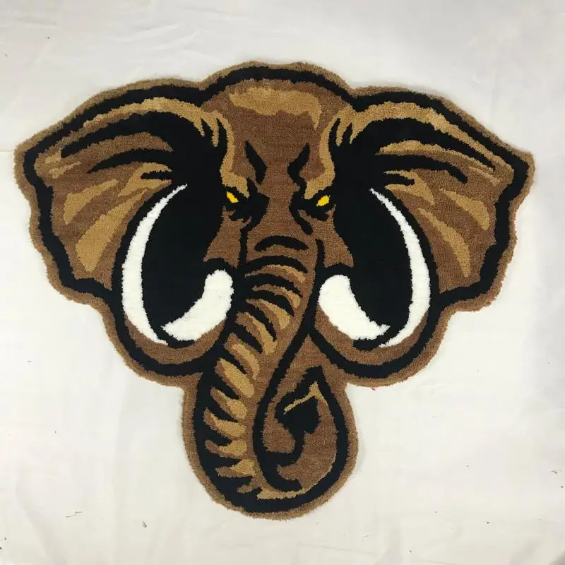 2020 New Fashion Style 3D Animal Carpet Handmade Lifelike Elephant Carpets Anti-slip Floor Mat Outdoor Rugs Front Door Mats