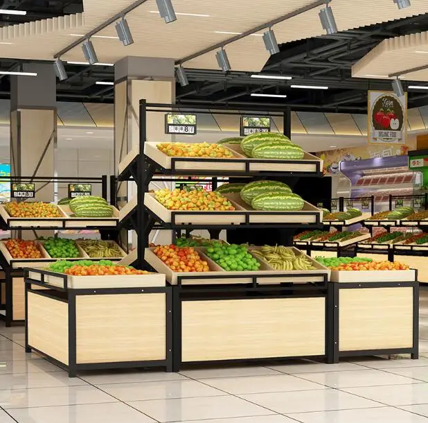 Supermarket fruit and vegetable shelf Zhongdao display shelf commercial convenience store snack fresh fruit and vegetable shelf