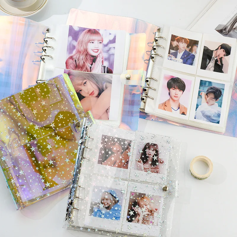 EZONE Photo Album Binder Stamp Storage Collect Book 3/4/5/6 Inch Idol Photos Cards Postcards Stamp Collection Booklet DIY Gifts