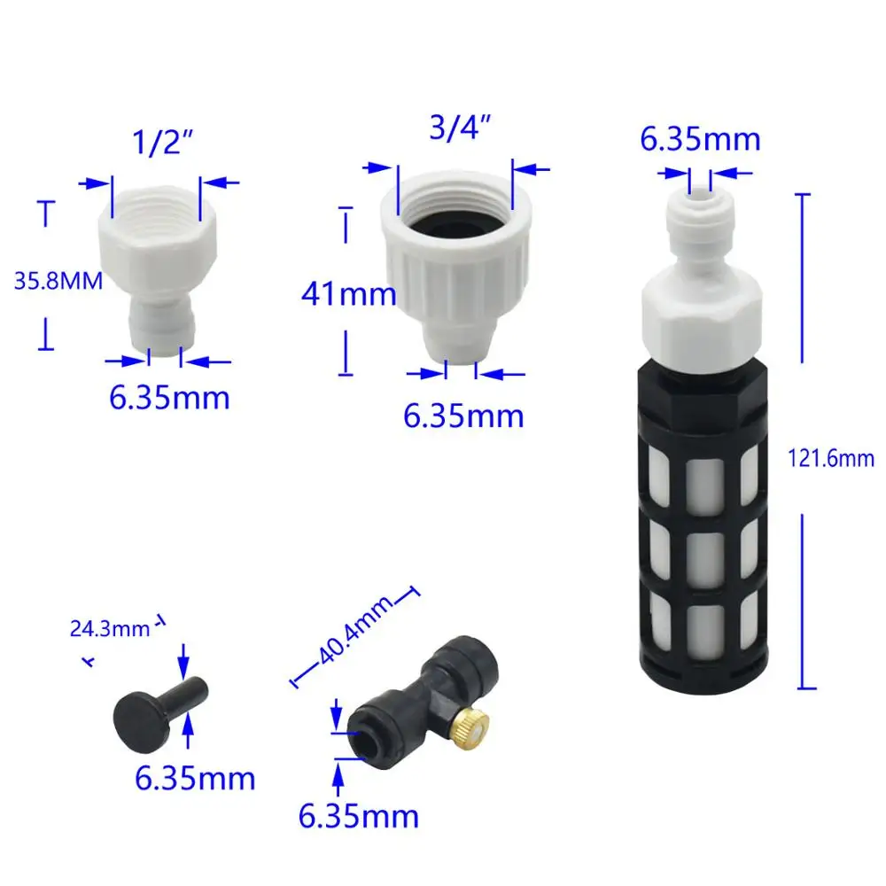 Garden Water Spray Nozzle 0.2/0.3/0.4/0.5/0.6mm Misting Spray System Nebulizer For Flowers Plant Humidifi Cation