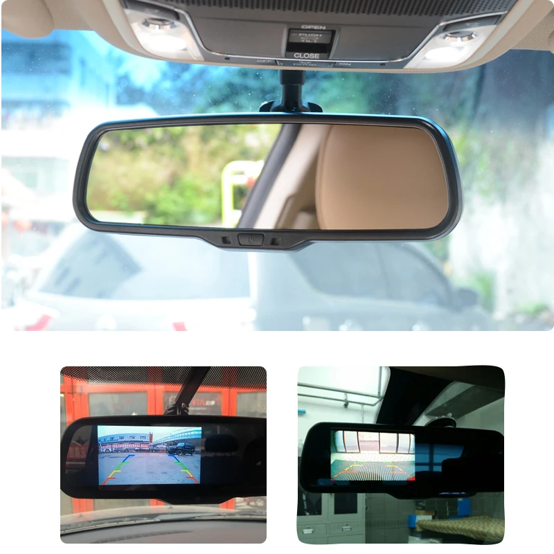 For Nissan TEANAX March Tiida Murano QASHQAI 4.3 Inch TFT Car Rear View Camera Mirror Monitor Special Bracket Backup Reverse