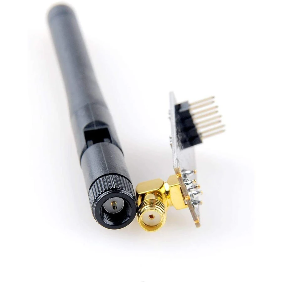 Módulo transceptor RF sem fio com antena SMA, 2.4G, 1100m, compatível para Arduino Raspberry Pi, NRF24L01 + PA + LNA, 2pcs