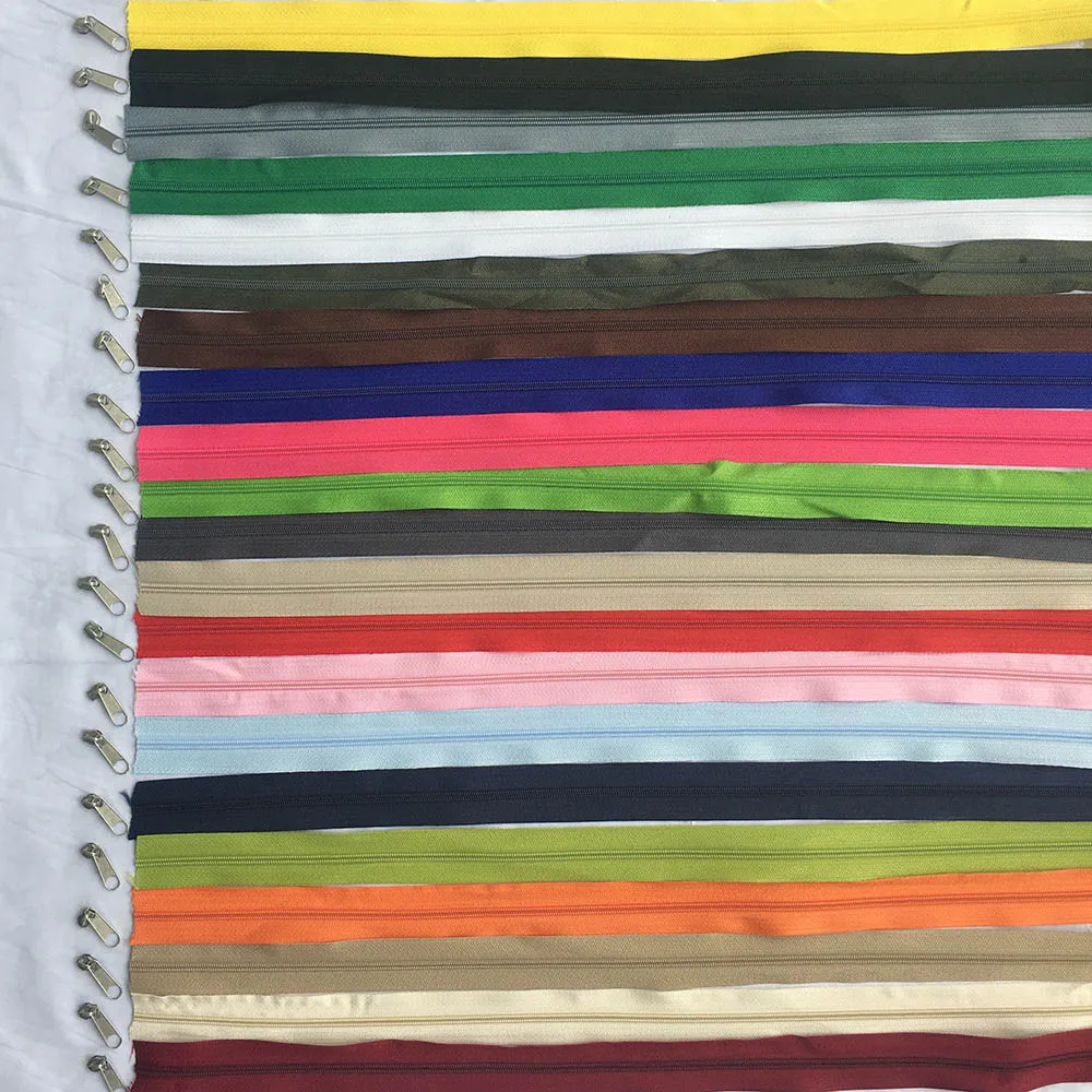 لفة لفائف بسحاب من النايلون للخياطة الطويلة مع سحب منزلق بسحاب، سحاب بسحاب لحقيبة الملابس وإكسسوارات الخياطة #3