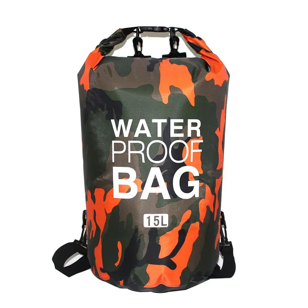 Sac sec étanche en PVC pour hommes et femmes, sac de natation de plage pliable, camouflage extérieur, plongée, rafting, rivière, océan, 5l, 10l, 20l, 30l