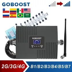 GOBOOST Cell Phone Signal Booster For 2G 3G CDMA 850 UMTS 2100 Repeater LTE 4G 2600 AWS 1700 PCS 1900 MHz Cellular Amplifier Kit