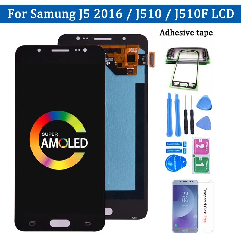 

Super Amoled For Samsung Galaxy J5 2016 SM-J510F J510FN J510M J510Y J510G J510 LCD Display with Touch Screen Digitizer Assembly