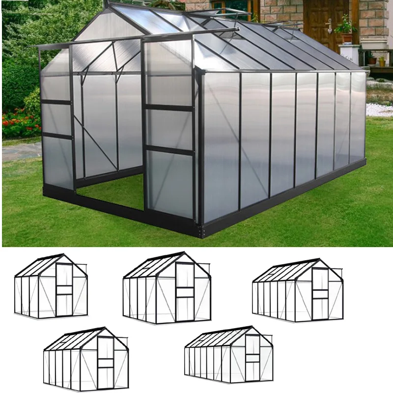 simplicity sun aluminum greenhouse with lots of horticultural glass 1.33m²,2.47m²,3.61m²,4.75m²,5.89m²,7.03m²,8.17m²,9.31m²