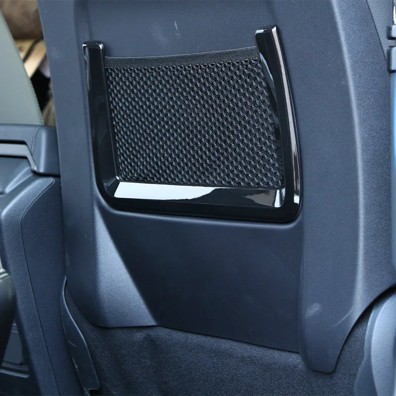 2pcs Carbon Fiber ABS Plastic Rear Seat Net Bag Panel Trim For Range Rover Sport Evoque Discovery Sport Car-Styling Accessory