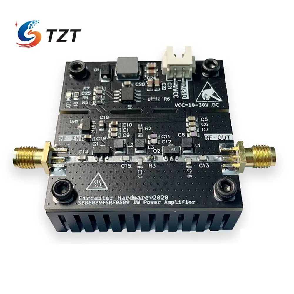 TZT SBB5089+SHF0589/SHF0289/SZA3044 Microwave Power Amplifier Module RF Power Amplifier Board 40MHz-1.2GHz 2W Gain 25DB