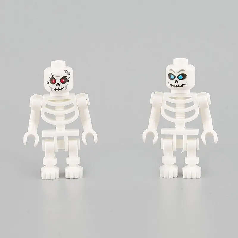 City DIY Halloween Horror Skeleton Friends accessori modello Building Blocks giocattoli per bambini